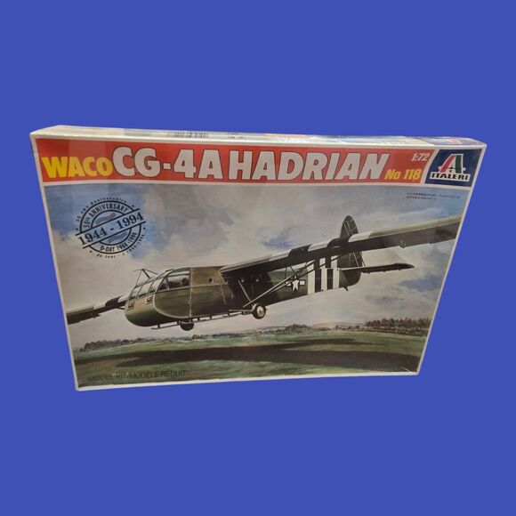 NEW Sealed 1994 Italeri WACO CG-4A Hadrian Glider D-Day WWII Model Kit 1:72 - Picture 2 of 5